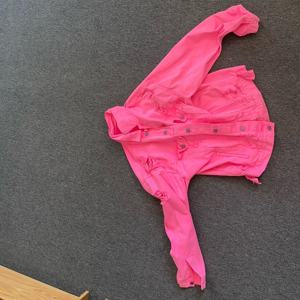 Pink carmar denim jacket